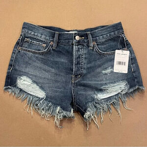We The Free Distressed Jean Shorts Indigo Mirage NWT